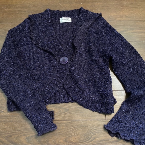 Valenti one button fitted knit cardigan/blazer - Picture 4 of 6